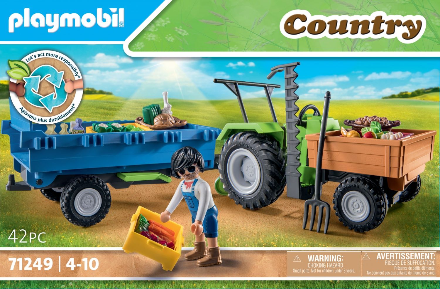 Playmobil Country 71249 - Tracteur avec remorque