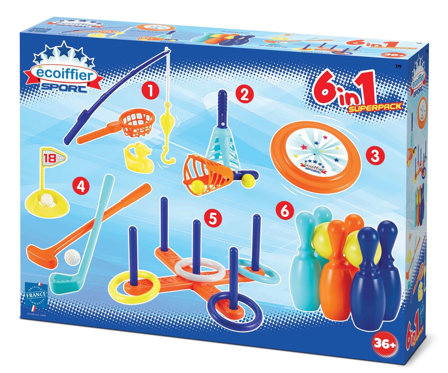 Coffret Jeu Sport 6 En 1 Ecoiffier La Boîte De Jeu - vue 2