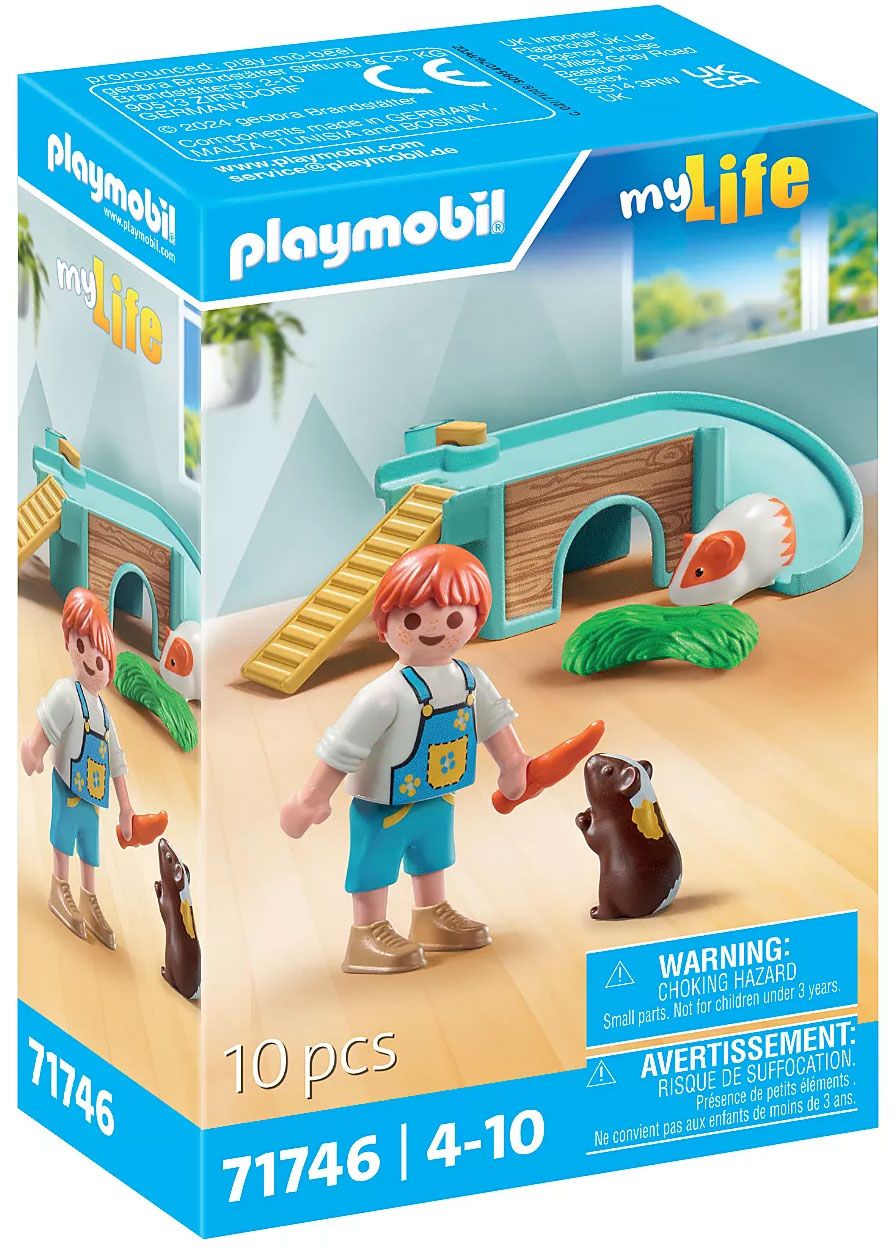 Enfant 2 Cochons D'inde Et Accessoires Playmobil La Boite - vue 3