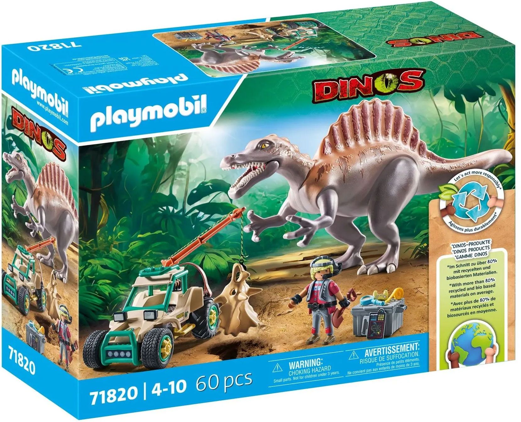 Jeux D'imitation Campement Des Explorateurs Dinosaures Playmobil La Boite - vue 9