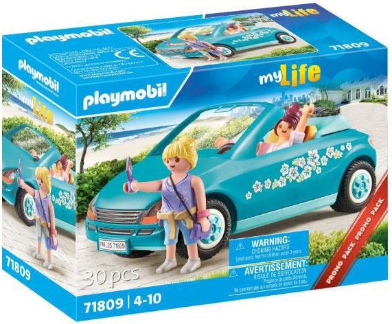 Playmobil My Life 71809 - Cabriolet Avec Jeunes Filles Et Accessoires - Promo Pack
