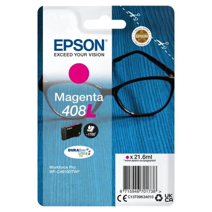 Epson 408L - 21.6 ml - magenta - original - blister - cartouche d'encre - pour WorkForce Pro WF-C4810DTWF