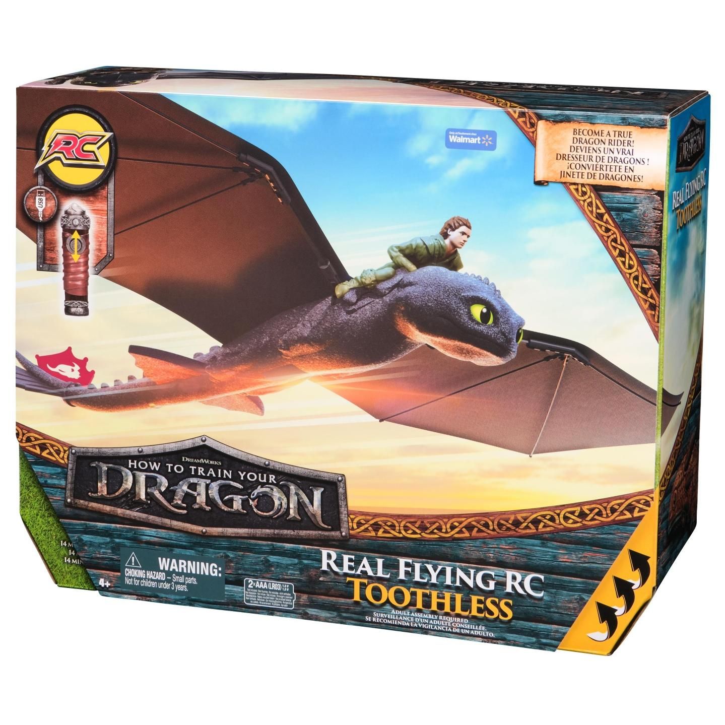 Figurine Volante Dreamworks Dragons Krokmou RC Dragons Movie - vue 2