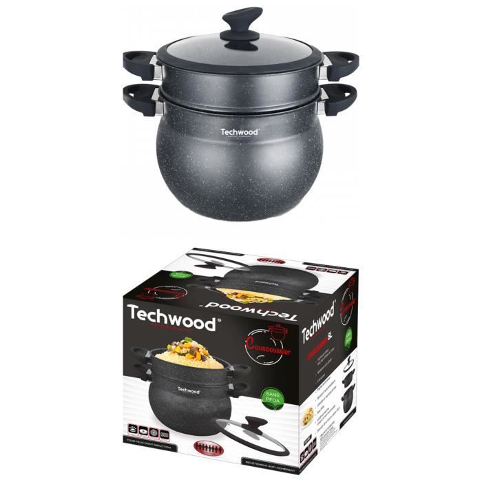 Couscoussier Aluminium pressé tous types de feux + Induction Poignées touché velours