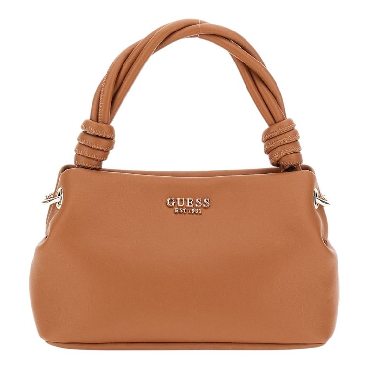 Sac à main Guess TIERA FLAP SHLDR BAG COGNAC Unique