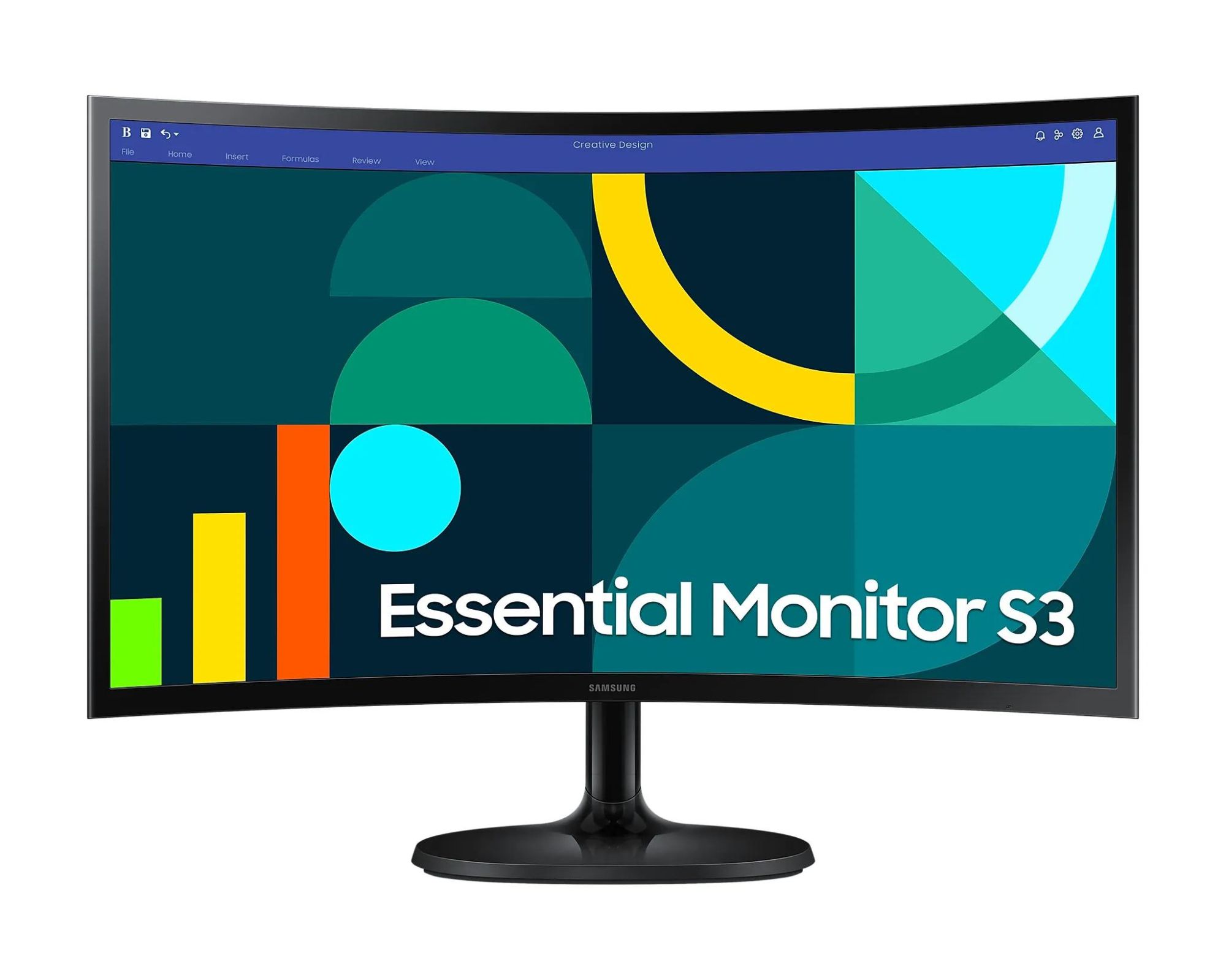 Samsung S36GD Essential S27D364GAU Moniteur incurvé 27" avec Panneau VA résolution Full HD Temps de réponse 4 ms taux de rafraîchissement 100 Hz Eco Saving Plus Flicker Free - vue 2