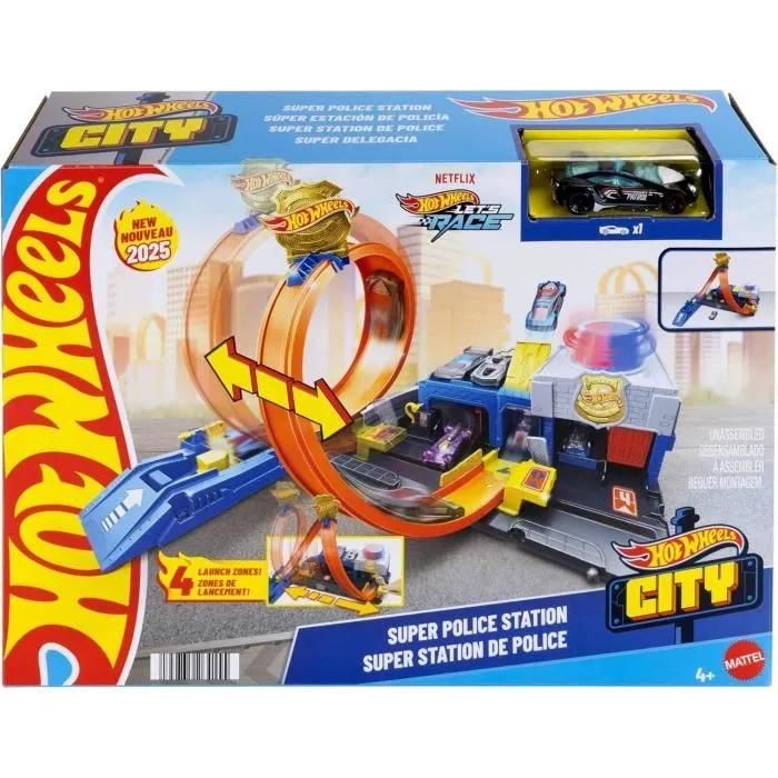 Hot Wheels Coffret Super Station De Police