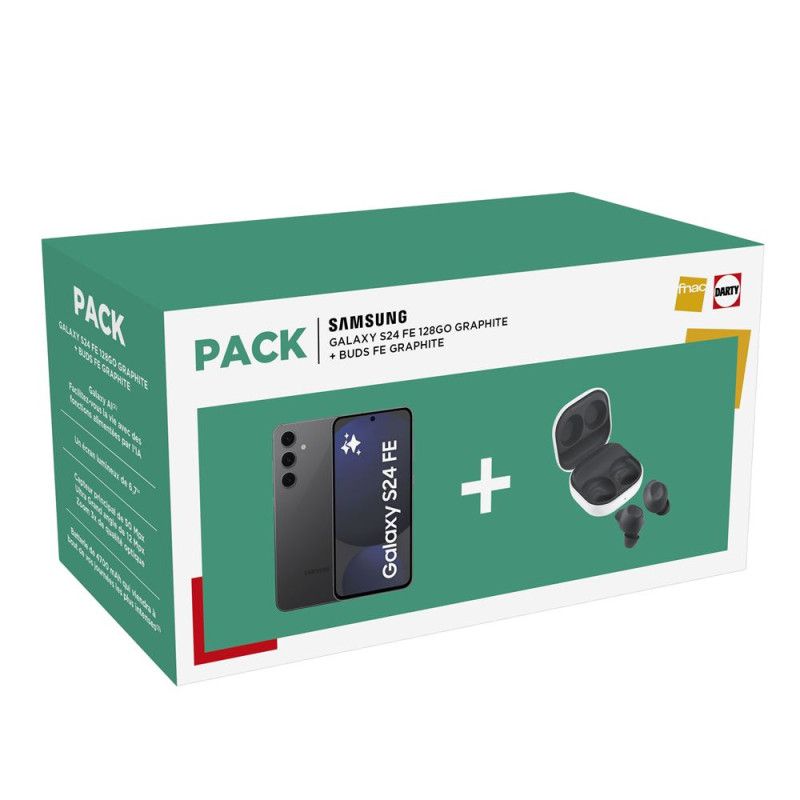 Pack Smartphone Samsung Galaxy S24 FE 6 7 5G Nano SIM + Buds FE - vue 2