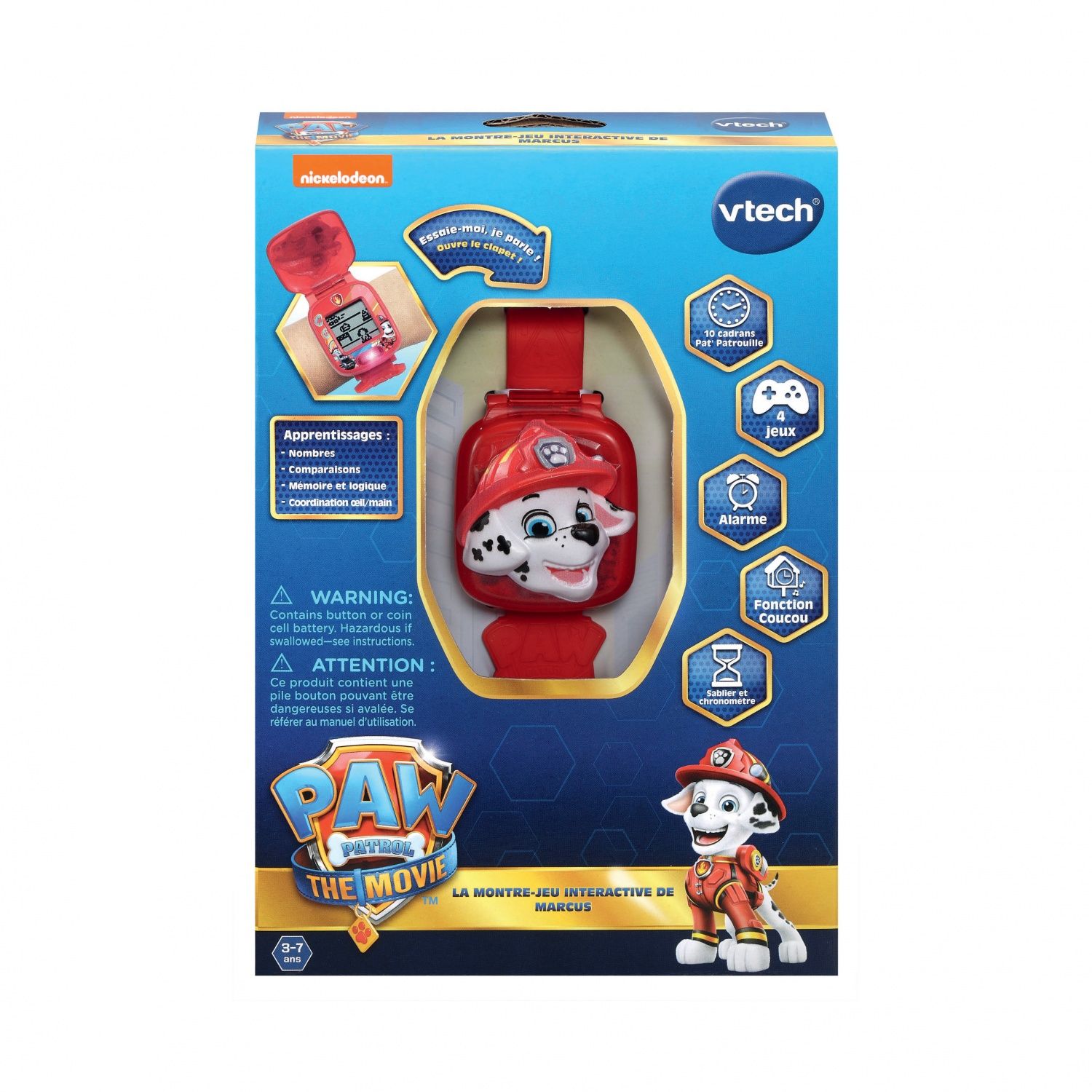 Jouets Electroniques Educatifs Pat Patrouille Le Film La Montre Jeu Interactive De Marcus