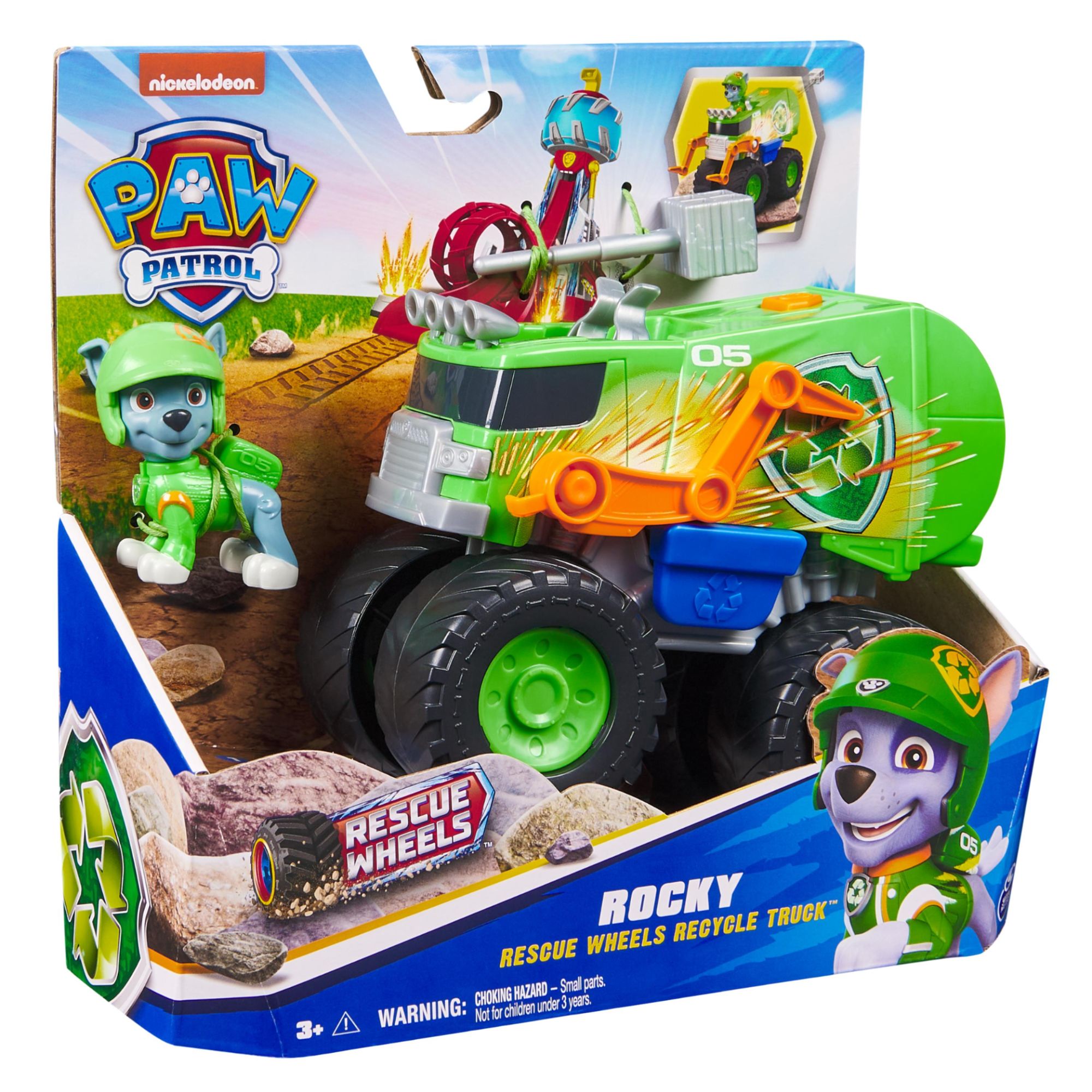 La Pat' Patrouille Véhicule + Figurine Rescue Wheels Rocky La Pat' Patrouille