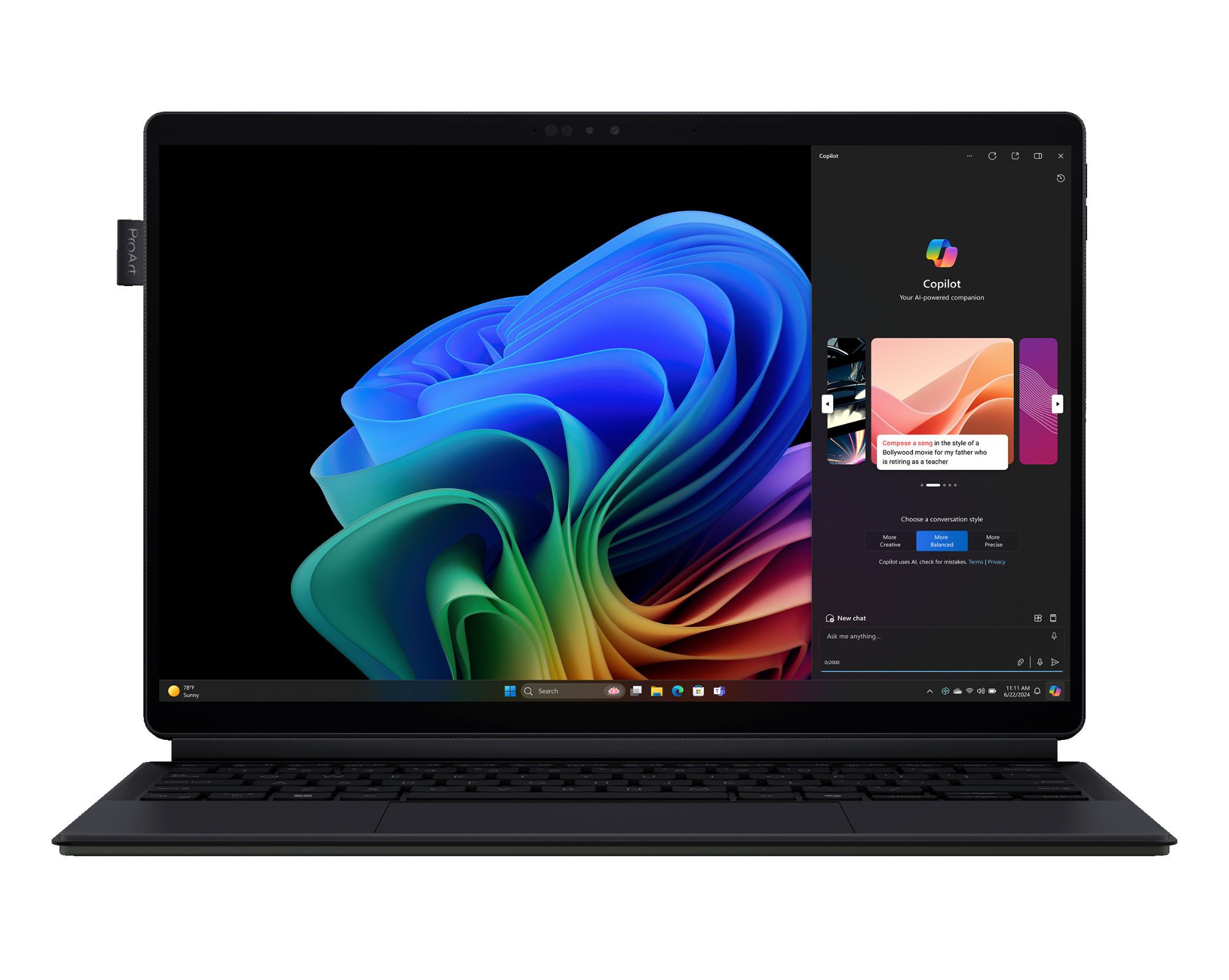 PC portable Asus ProArt PZ13 OLED HT5306QA-LX012W (Snapdragon X Plus / 16 Go / 1 To) - 13.3