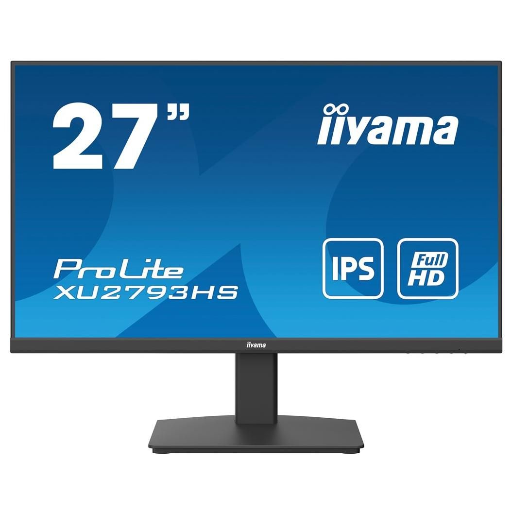 iiyama ProLite XU2793HS-B7 - Écran LED - 27 - 1920 x 1080 Full HD (1080p) @ 100 Hz - IPS - 300 cd/m² - 1300:1 - 1 ms - HDMI, DisplayPort - haut-parleurs - noir, mat