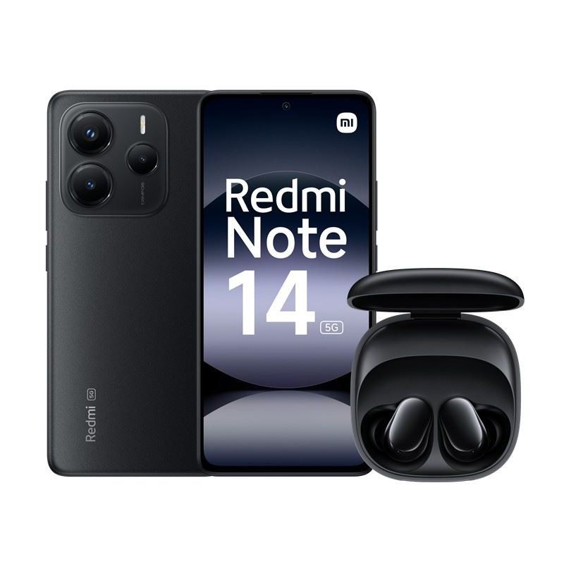 PACK SMARTPHONE XIAOMI REDMI 14 6,67 5G DOUBLE NANO SIM 256 GO NOIR + BUDS NOIR