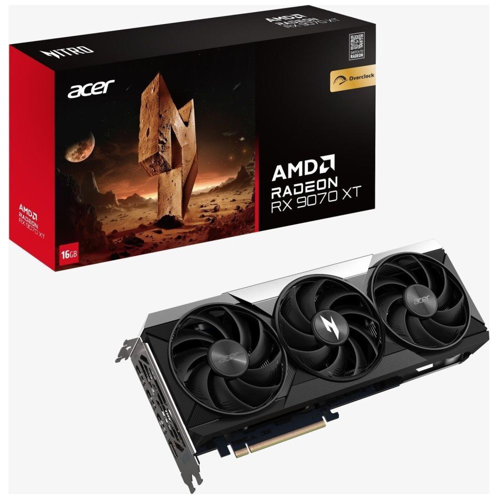 Acer Radeon RX 9070 XT Nitro OC Radeon RX 9070 XT GDDR6 PCI Express