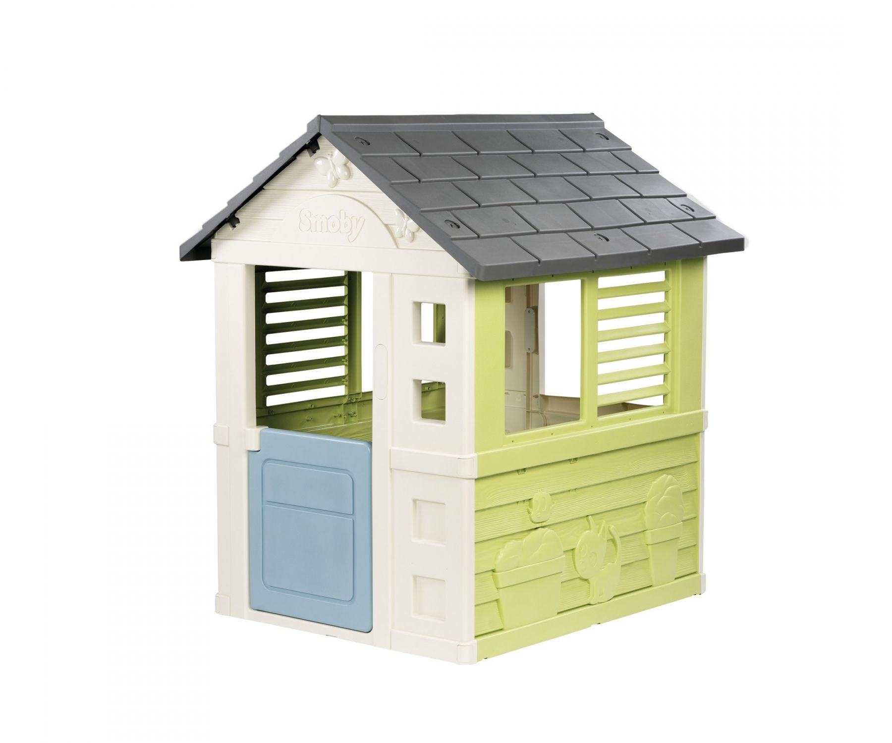 Smoby Life Jolie Maison Design Moderne Portillon Fenêtres avec Persiennes Matière Recyclée Dès - vue 2