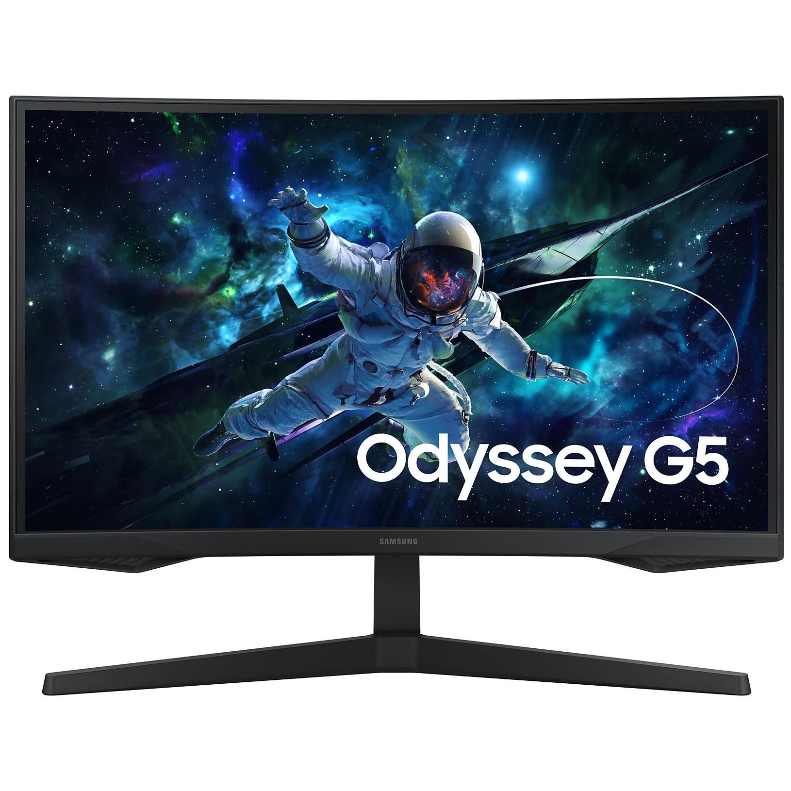 Samsung Odyssey G5 S32CG552EU - G55C Series - écran LED - jeux - incurvé - 32 - 2560 x 1440 QHD @ 165 Hz - VA - 300 cd/m² - 2500:1 - HDR10 - 1 ms - HDMI, DisplayPort - noir