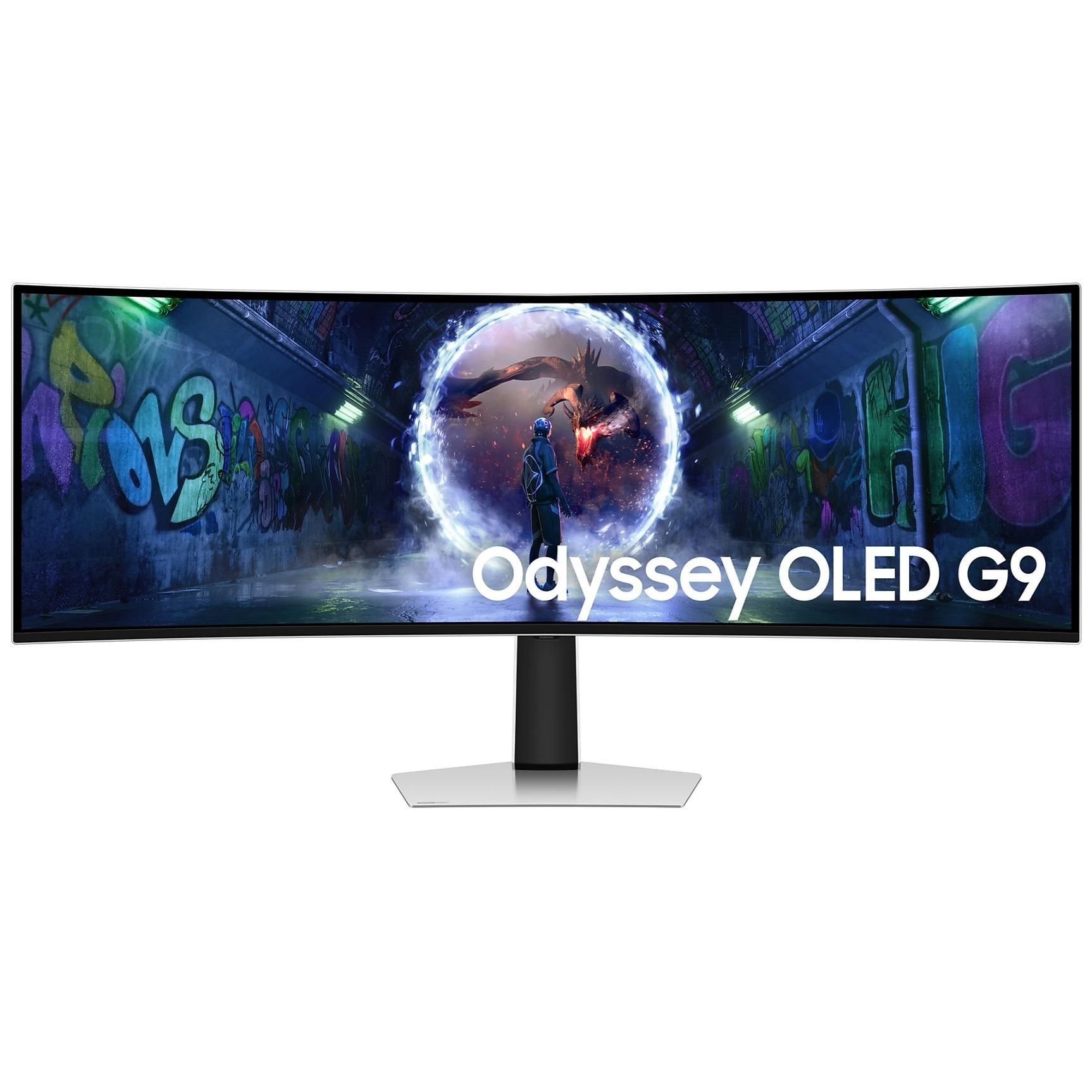 Ecran PC gaming Samsung Odyssey G9 49 Incurvé 240 Hz Dual QHD Blanc et Noir