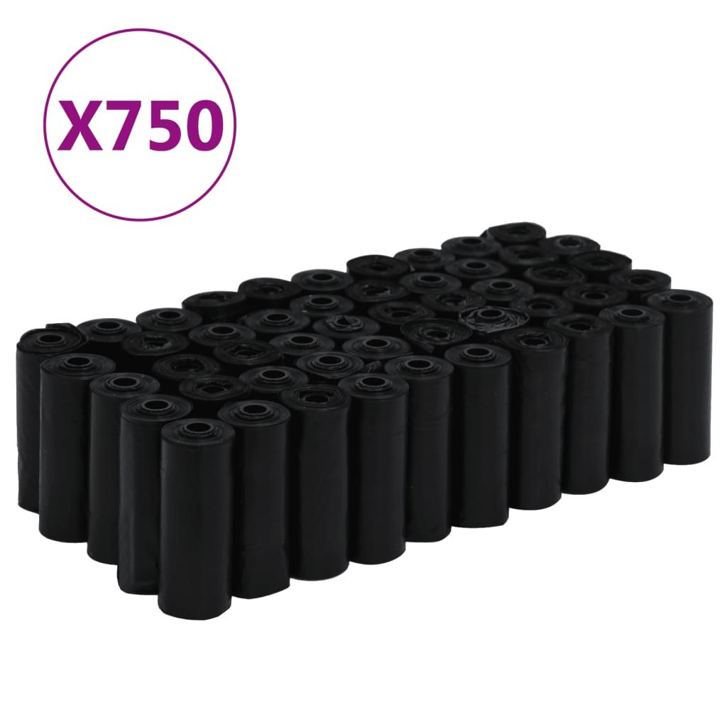 Meilleurs prix pour Vidaxl Sacs À Crottes Pour Chiens 750 Pcs Noir 30x20 Cm Pe
