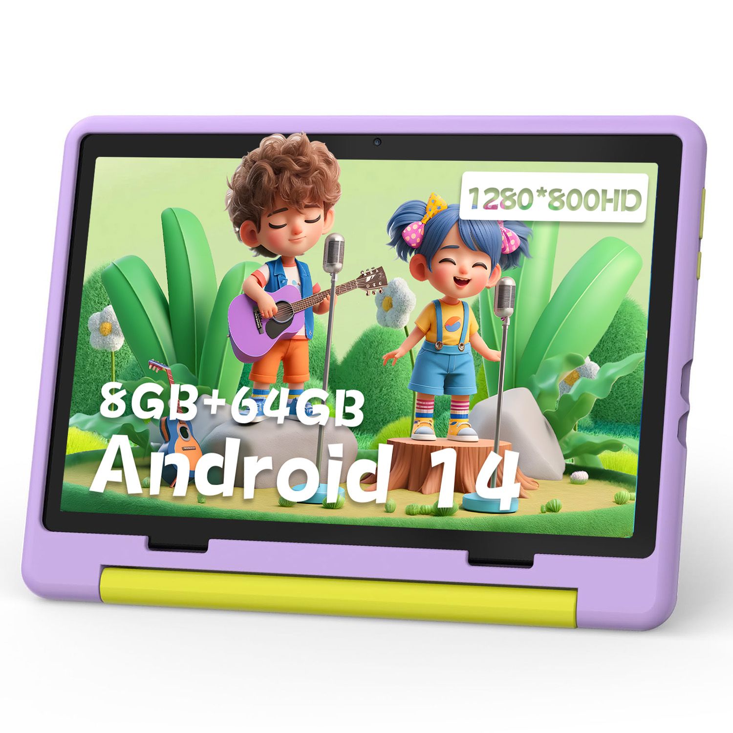 Tablette pour Enfant 10 Pouces Android 14 Tablette Enfants avec 8GB+ TF 1TB Kids Tablette Tactile Octa Core Éducative Apps Pré Installé Contrôle Parental WiFi 6 BT5.0 5000mAh - vue 2