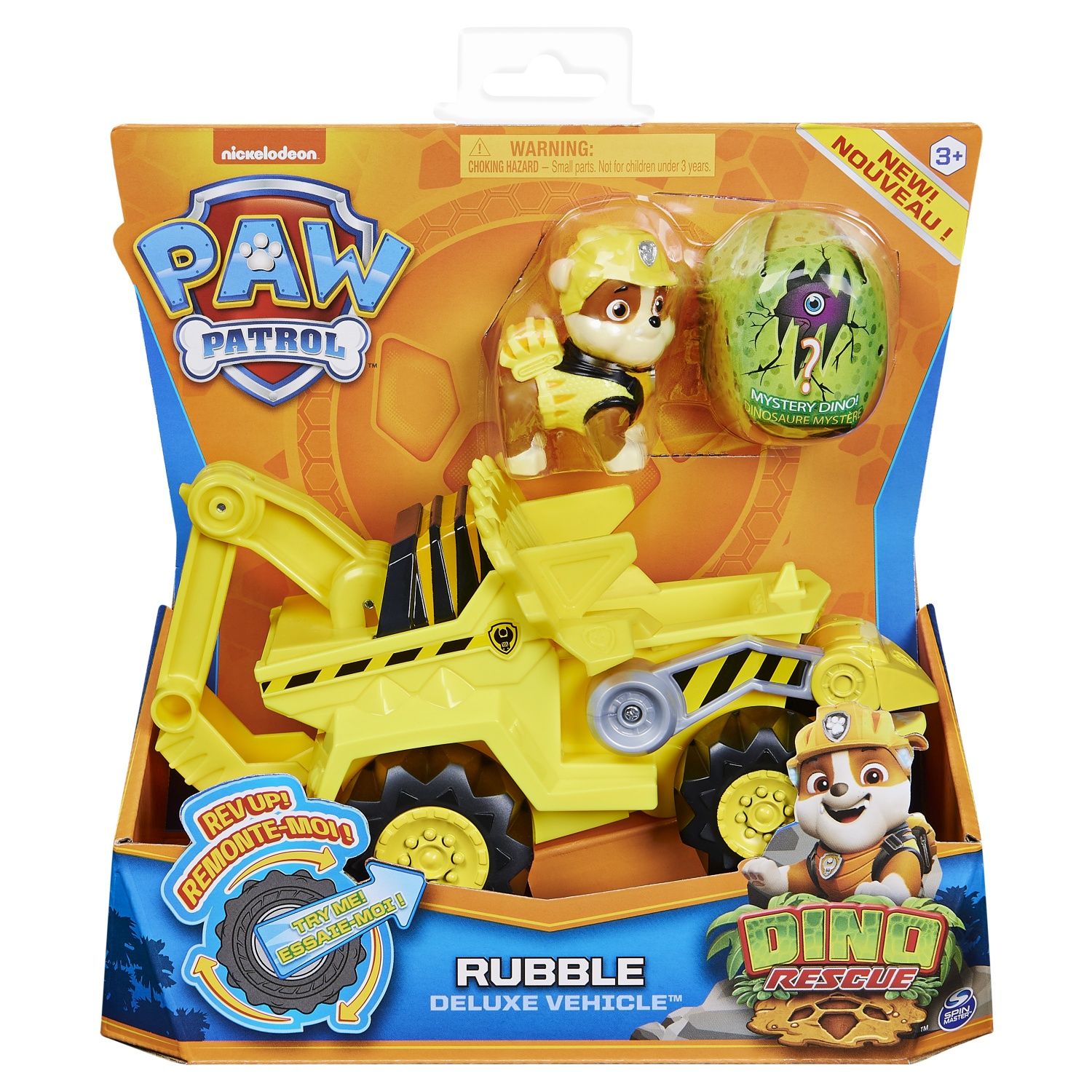 La Pat' Patrouille Vehicule + Figurine Ruben Dino Rescue Paw Patrol Solid