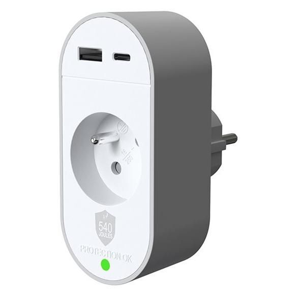 Parafoudre 1 prise +USB A+C - vue 5