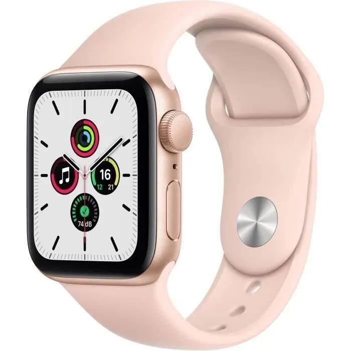 Apple Watch Se Gps - 40mm Boîtier Aluminium Or - Bracelet Rose Des Sables (2020) - Reconditionné - Excellent État