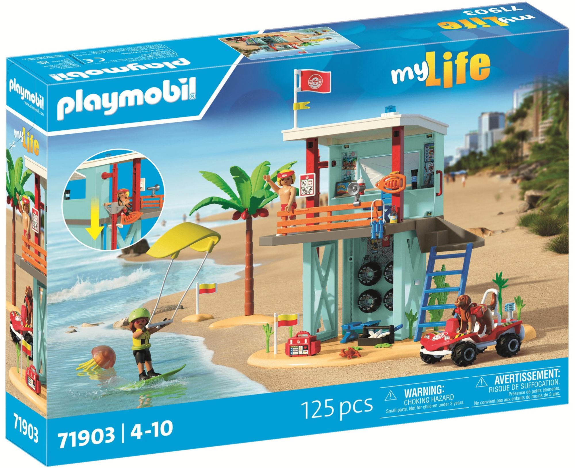 Playmobil 71903 Poste de secours & voiturette de plage Vacances à la plage - vue 2