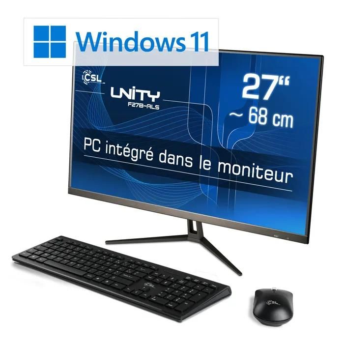 PC tout en un CSL Unity F27B ALS / / RAM / Win 11 Famille