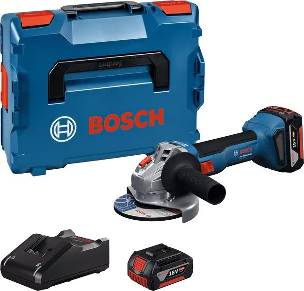 Meuleuses angulaires 125 mm GWS 18V 8 BOSCH avec 2 Batteries 18V 4.0Ah chargeur Boxx 06019N9002