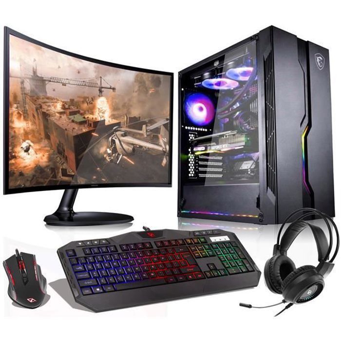 VIST Kit Gaming Ryzen 5 RAM SSD .2 LCD 24 Windows 11 Pro - vue 2