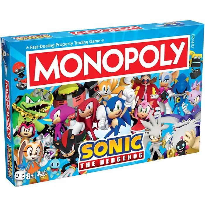 Winning Moves Jeu de société Sonic le hérisson Monopoly pour 2 à 6 joueurs et constitue un excellent cadeau pour les fans âgés de et plus