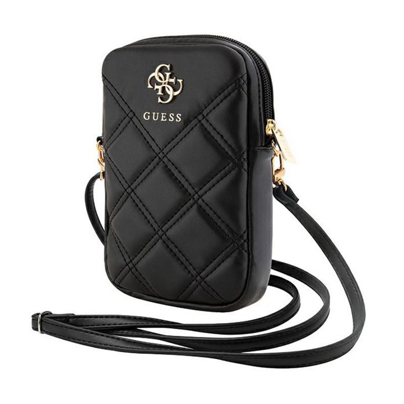 Pochette Universelle pour Téléphone Matelassée avec Bandoulière et Logo 4G Guess