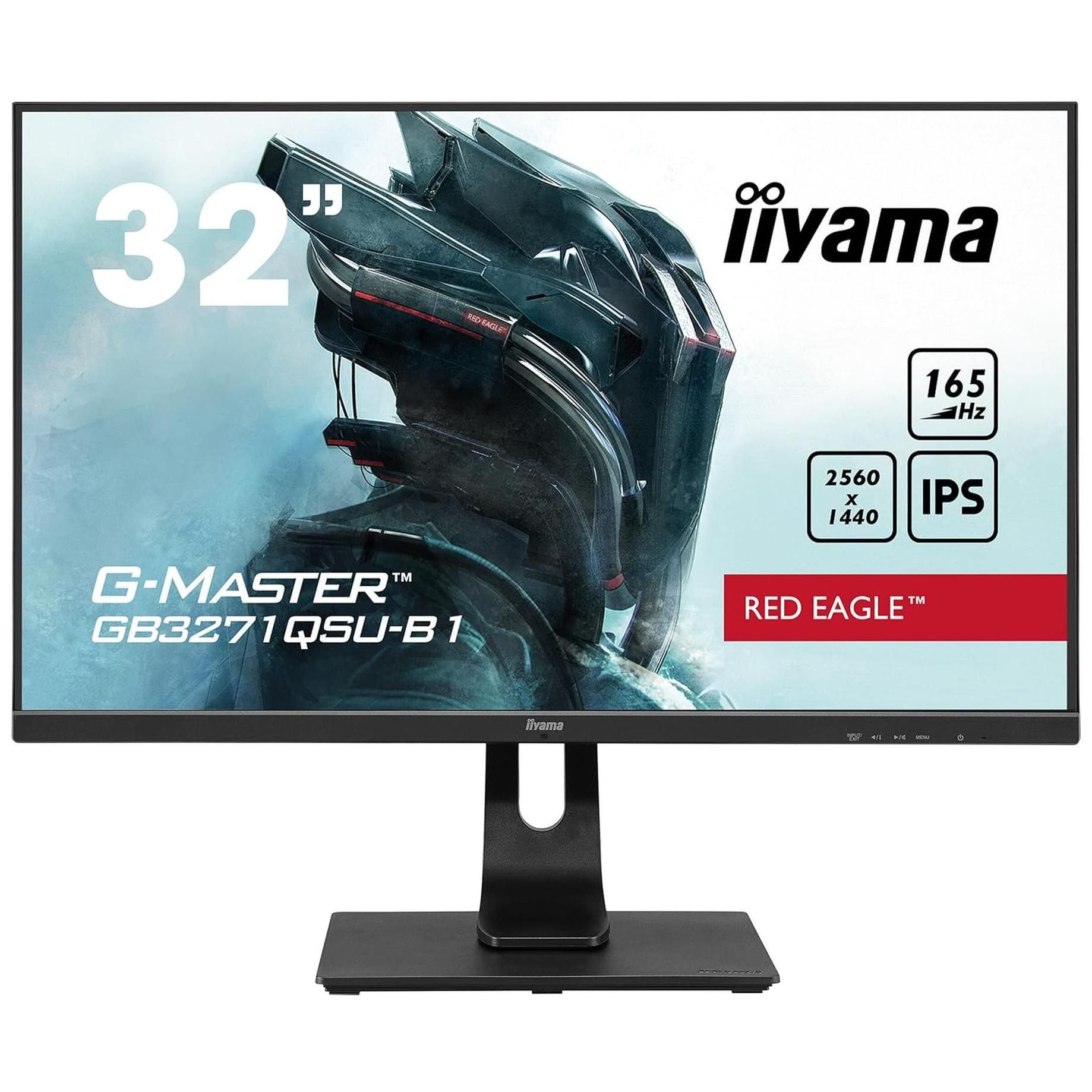 iiyama G-MASTER Red Eagle GB3271QSU-B1 - Écran LED - 32 (31.5 visualisable) - 2560 x 1440 WQHD @ 165 Hz - IPS - 400 cd/m² - 1200:1 - 1 ms - 2xHDMI, 2xDisplayPort - haut-parleurs - noir mat iiyama G-MASTER Red Eagle GB3271QSU-B1 - Écran LED - 32 (31.5 visualisable) - 2560 x 1440 WQHD @ 165 Hz - IPS - 400 cd/m² - 1200:1 - 1 ms - 2xHDMI, 2xDisplayPort - haut-parleurs - noir mat