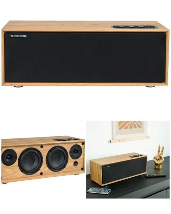 Enceinte Bluetooth amplifiée en Bois VINTAGE sono mobile AUX 6.35mm entrée TV USB AUX IN