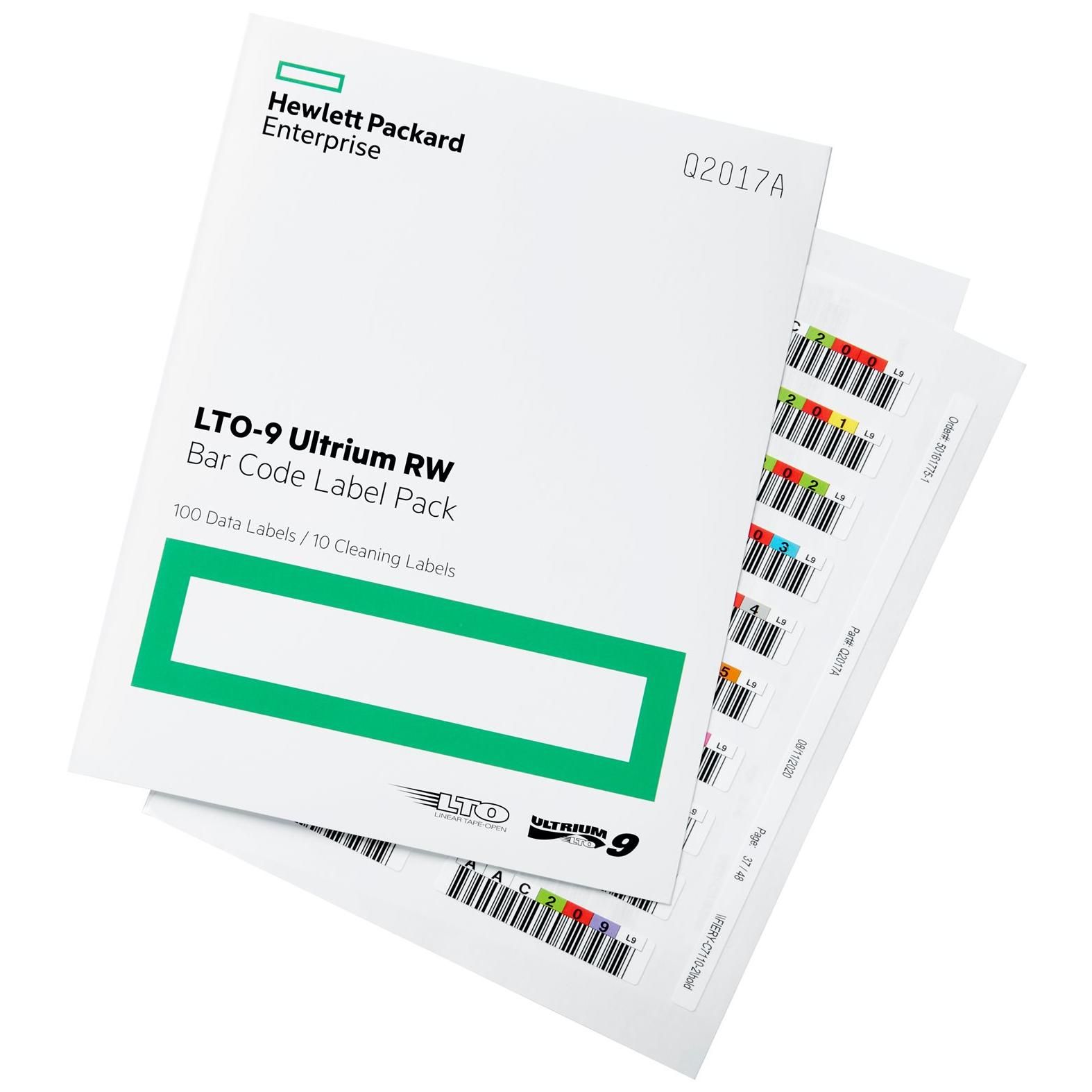 HPE Étiquettes code à barres LTO 9 pour HPE T950TFinity Full Height EDBA Sled T950TFinity Full Height Sled