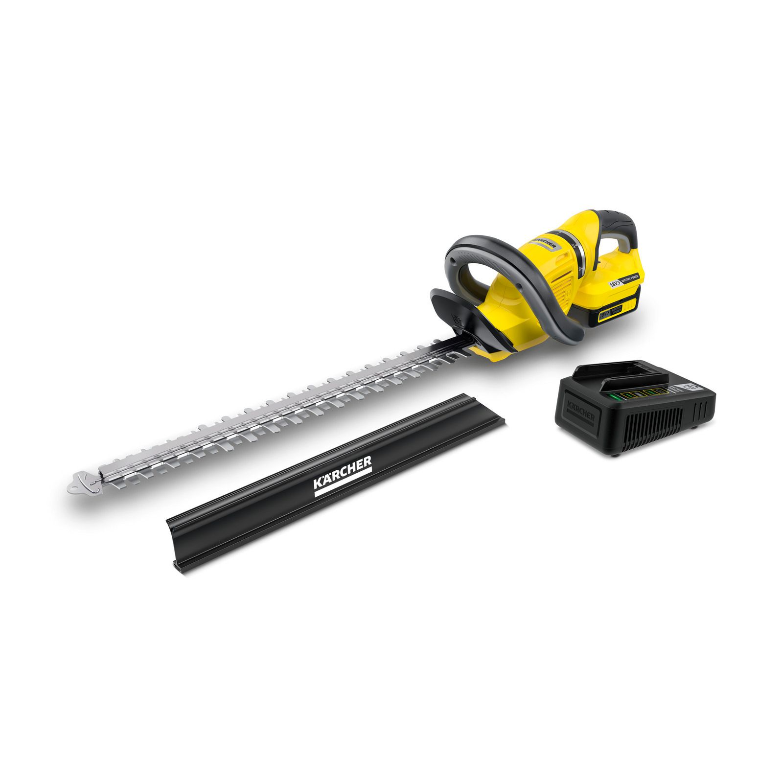 Taille haies KARCHER HGE 18 50 Sur batterie Lame double action Collecteur et fonction scie - vue 2