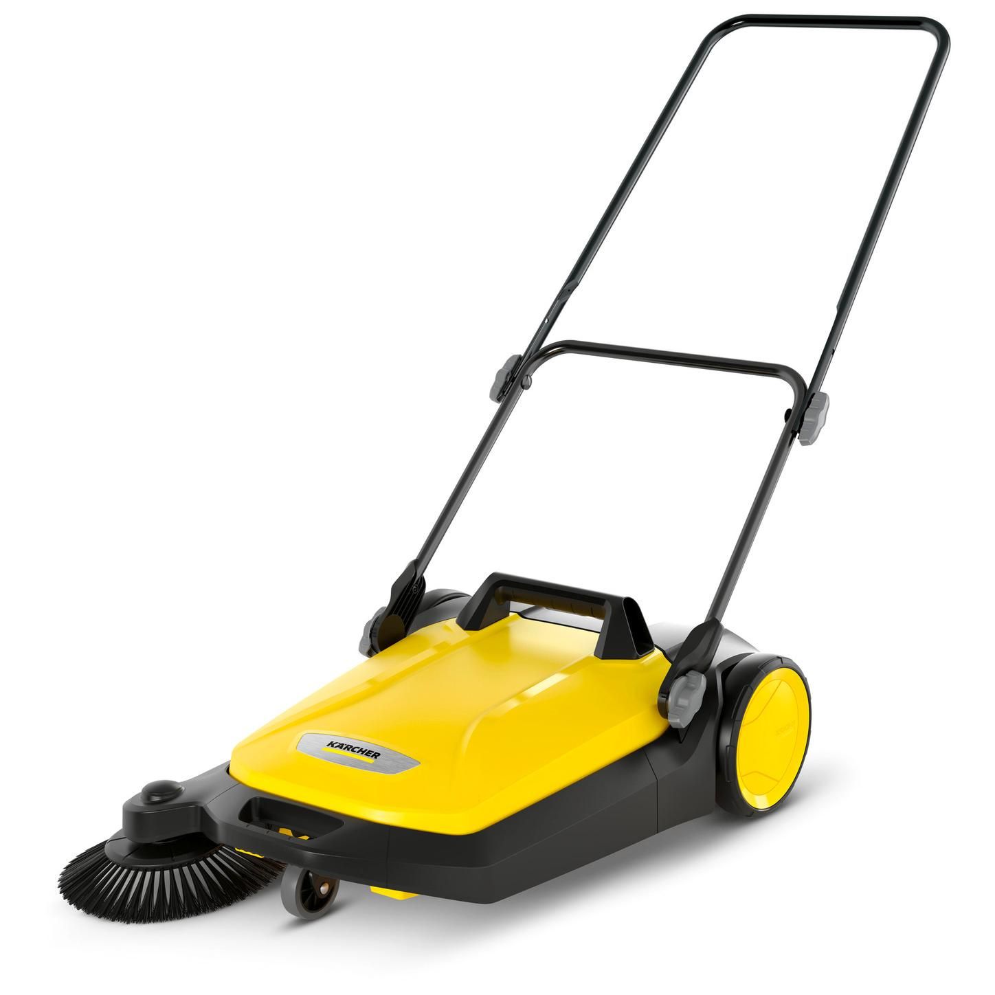 Balayeuse mécanique KARCHER 4 Jaune et Bac à déchet amovible de 20