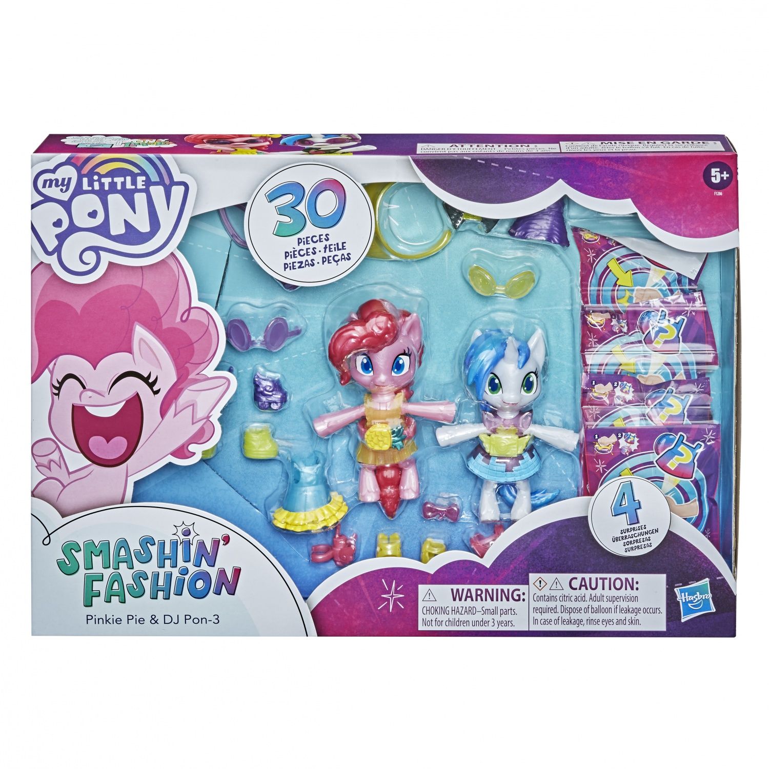 My Little Pony Plush My Little Pony Surprise Éclatante Pinkie Pie Et Dj Pon 3