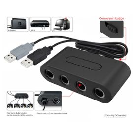 4 Ports Usb Gc Gamecube Ngc Controller Adaptateur Convertisseur Pour Nintendo Wii U Switch Et Pc Rakuten