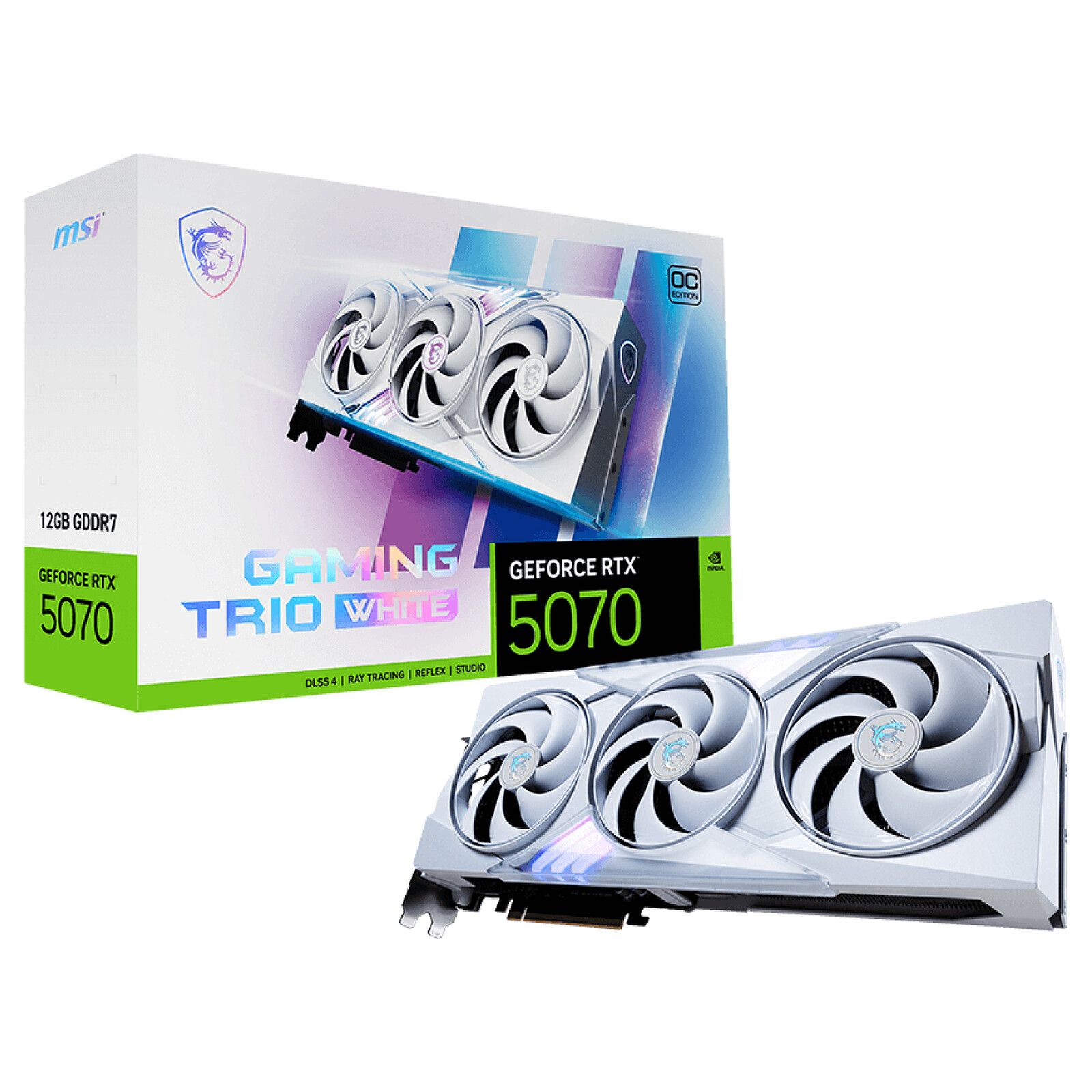 MSI Carte graphique interne GeForce RTX 5070 12G GAMING TRIO OC - vue 7
