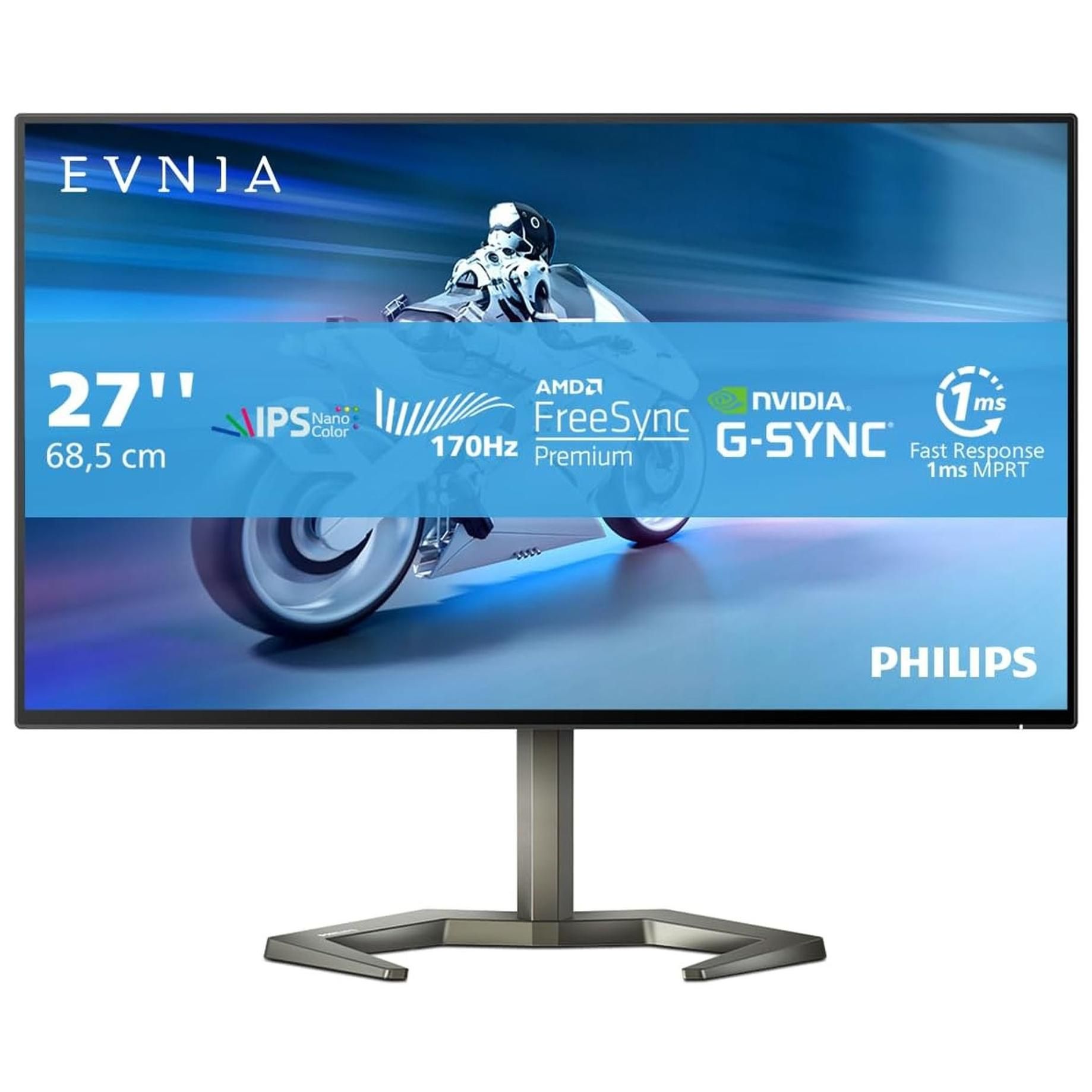 Philips Evnia 27M1N5500ZA Moniteur de Jeu 27 Pouces QHD FreeSync Premium 2560x1440 170 Hz 1 ms DisplayPort HDMI Hub USB - vue 4