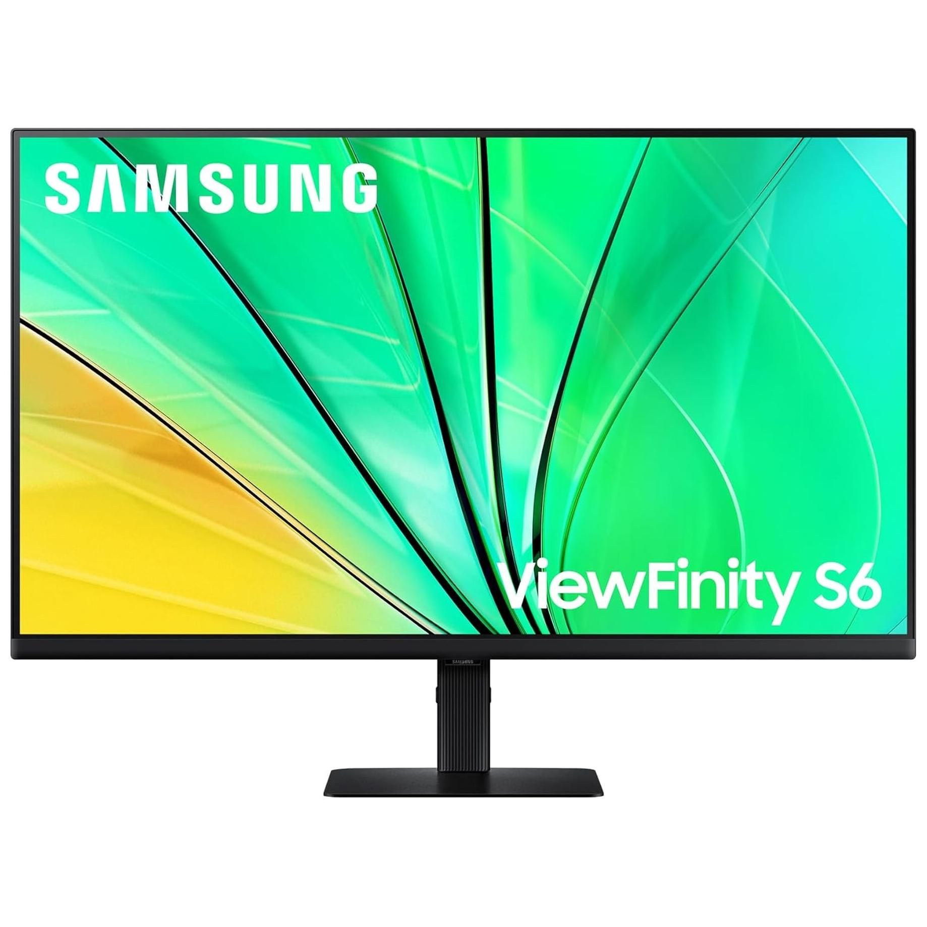 Samsung ViewFinity S6 S32D600EAU - S60UD Series - écran LED - 32 - 2560 x 1440 QHD @ 100 Hz - IPS - 350 cd/m² - 1000:1 - HDR10 - 5 ms - HDMI, DisplayPort - noir