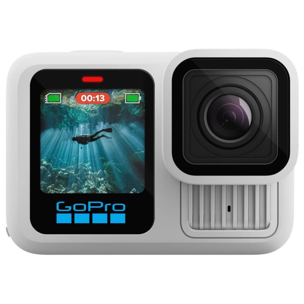 GoPro HERO13 Black - Caméra de poche - 5.3K / 60 pi/s - 27.6 MP - Wi-Fi, Bluetooth 5.3 LE jusqu'à 10 m - blanc polaire