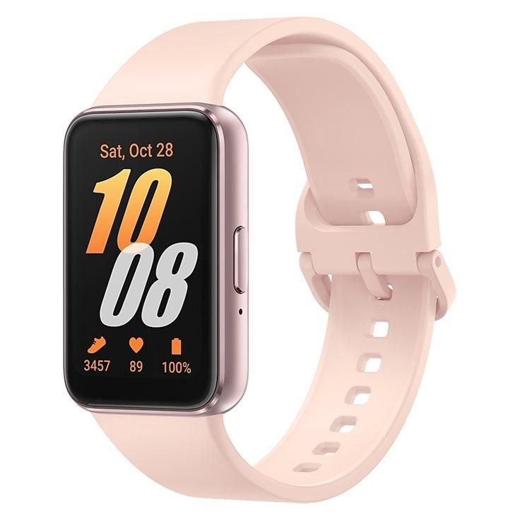Samsung Galaxy Fit3 - Tracker D'activités Avec Bracelet - Affichage 1.6 - 256 Mo - Bluetooth - 36.8 G - Rose Doré
