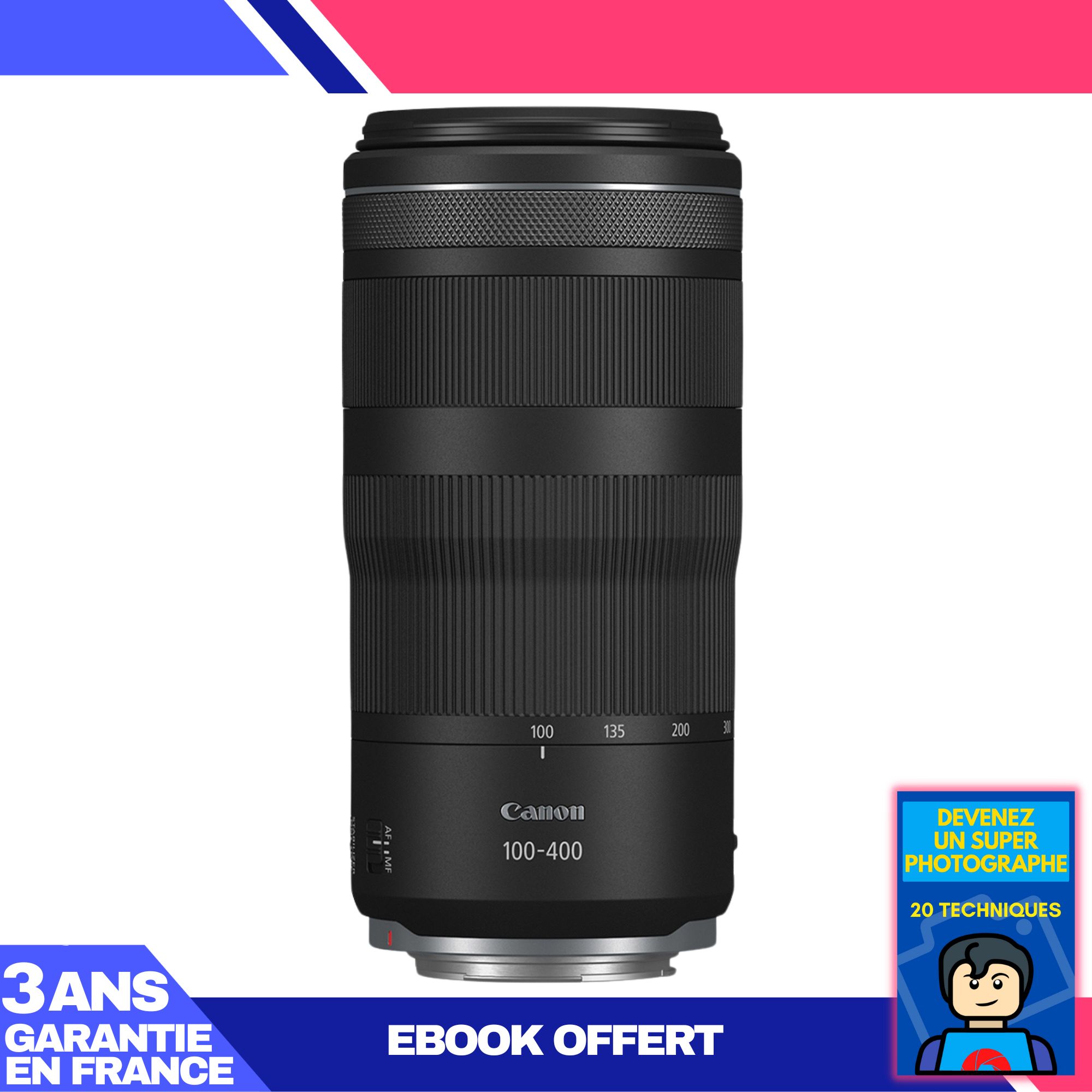 Canon RF 100 400 mm F5.6 8 IS USM + Ebook 'Devenez Un Super Photographe