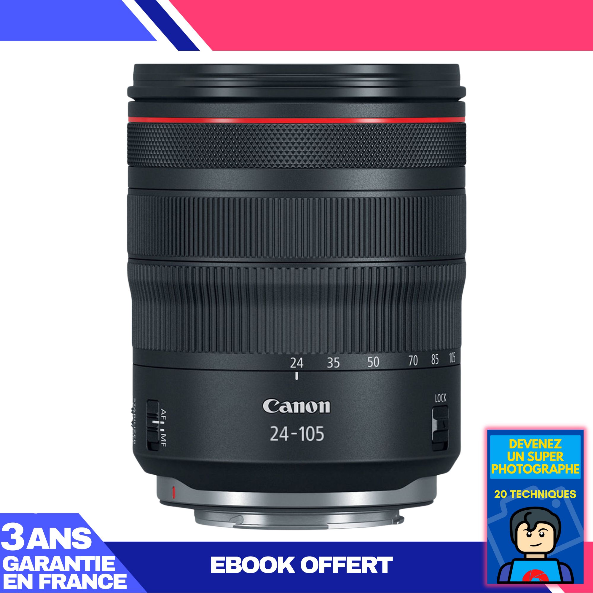 Canon RF 24 105 mm f/ IS USM + Ebook 'Devenez Un Super Photographe - vue 2