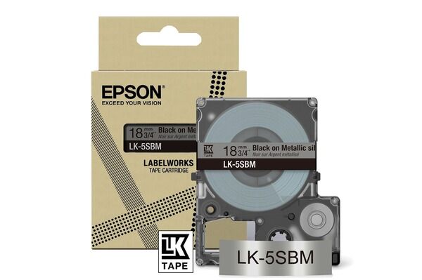 Cartouche d'encre Epson LK 5BKP pour LabelWorks LW C410 et LW C610 Or sur métallique - vue 8
