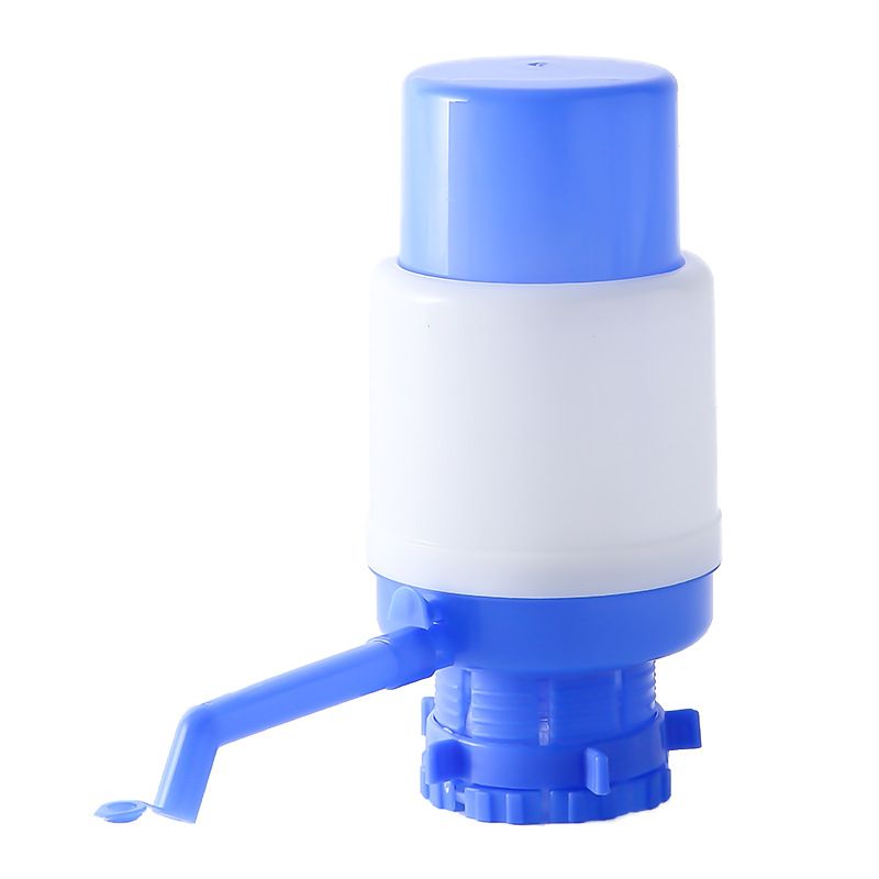 Bouteilles d'eau pompe bleue manuelle pression fontaine à boire pompe à pression pompe à eau pompe avec un tube et un bouchon extra courts