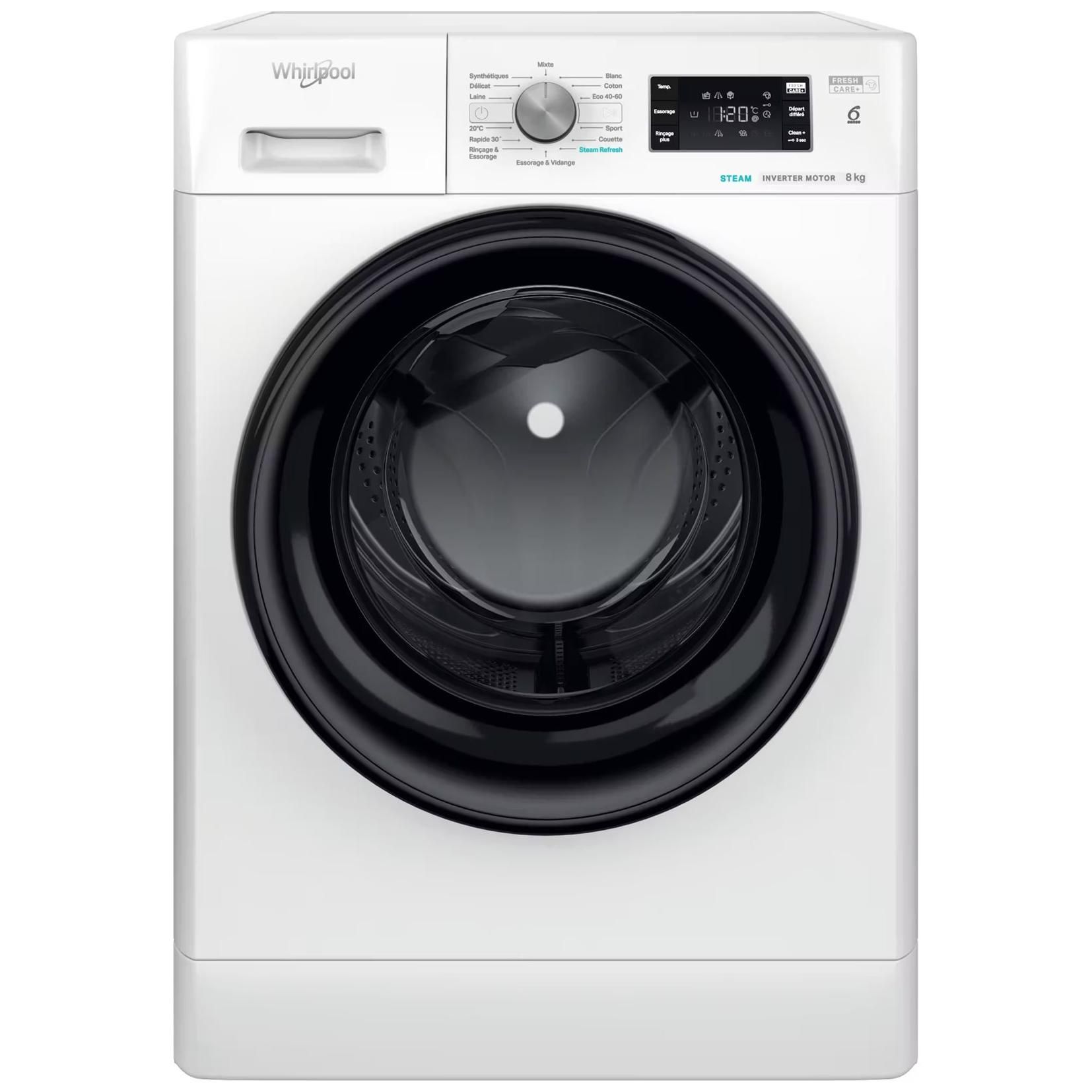 Lave Linge HUBLOT WHIRLPOOL FFB8469BVFR 8kg 1400 tours - vue 2