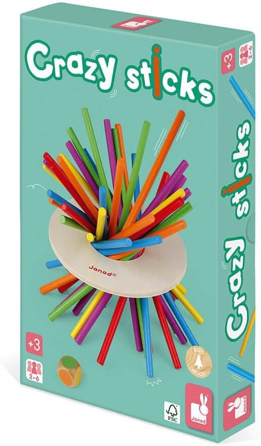 Hamiltion Jeu D'adresse Crazy Sticks En Bois Dès J02695 Taille Unique